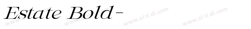 Estate Bold字体转换